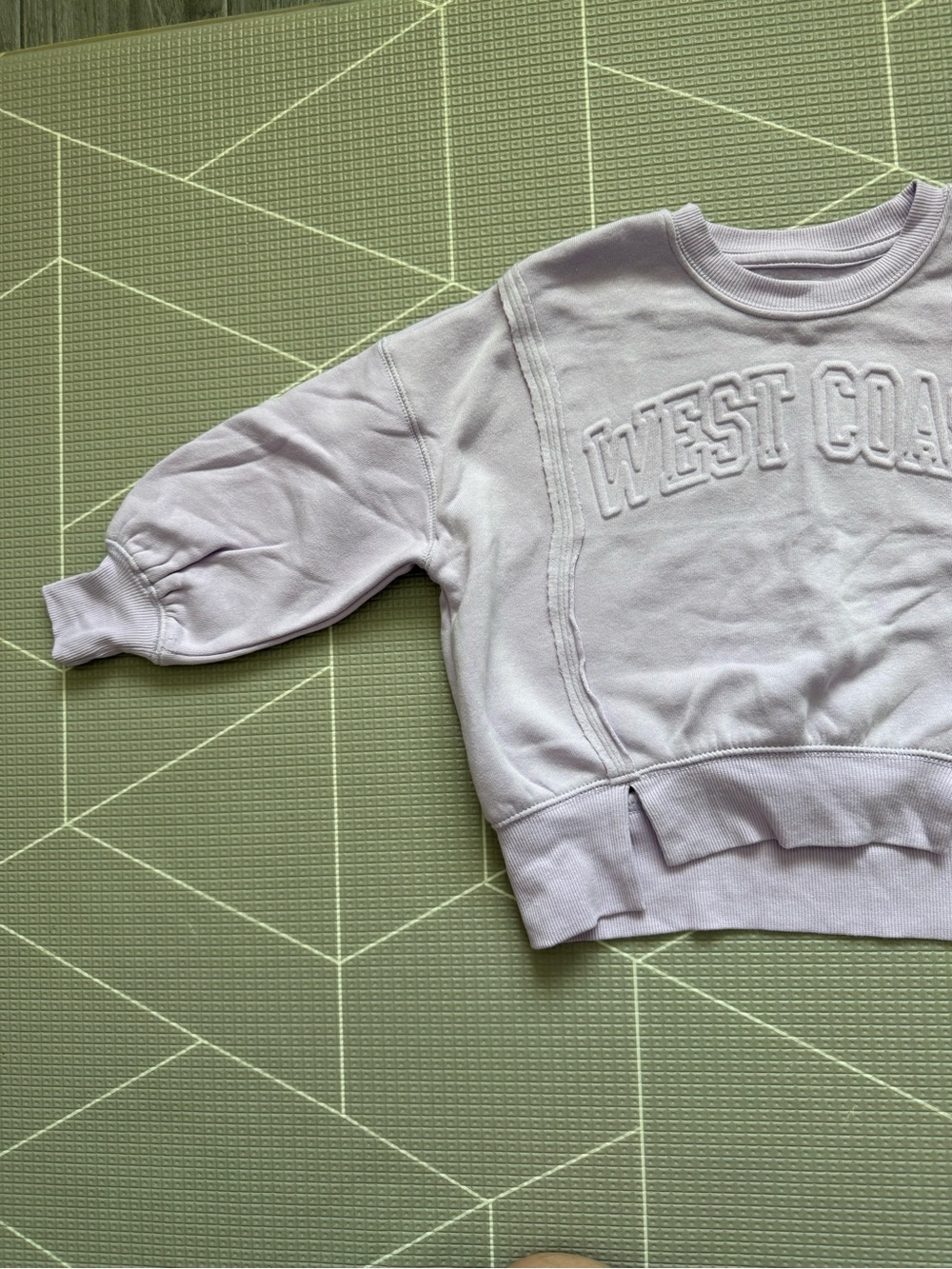 Grayson Mini|Baby girl/toddler WEST COAST Embroidered Crewneck Sweater-Lavender•